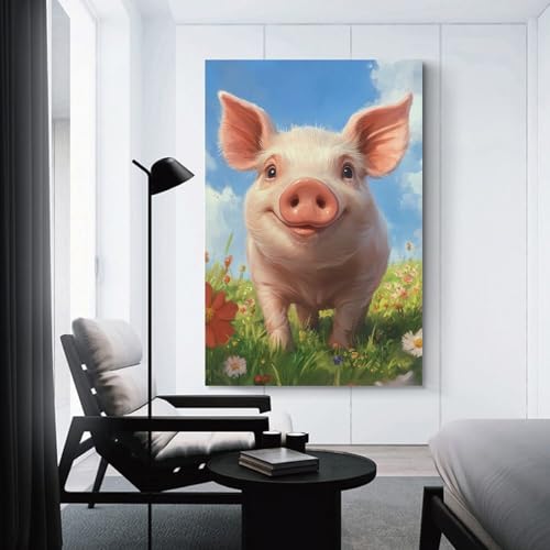Impresiones lienzo de cerdo con acabado moderno para decoracion elegante 3