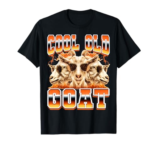 Cool Old Goat Farmer Farming Farm Rancher Anni '90 Bootleg Style Maglietta