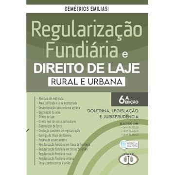 Capa do livro Regularização Fundiária e Direito de Laje. Urbana e Rural 6Ed.