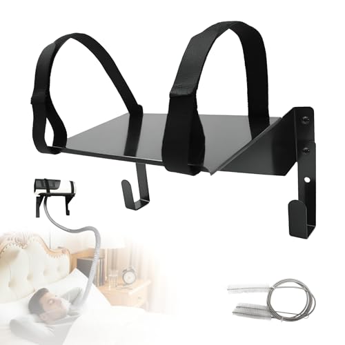 CPAP Wall Mount Shelf for AirSense 10/11 with Cleaning Brush & Hooks