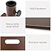 Tangkula 50LBS Patio Umbrella Base, Portable Outdoor Umbrella Base Stand, 24 Inches Square Umbrella Base Holder with 2 Tightening Knobs & 2 Wheels, Suitable for Backyard, Deck, Poolside, Patio (Brown)