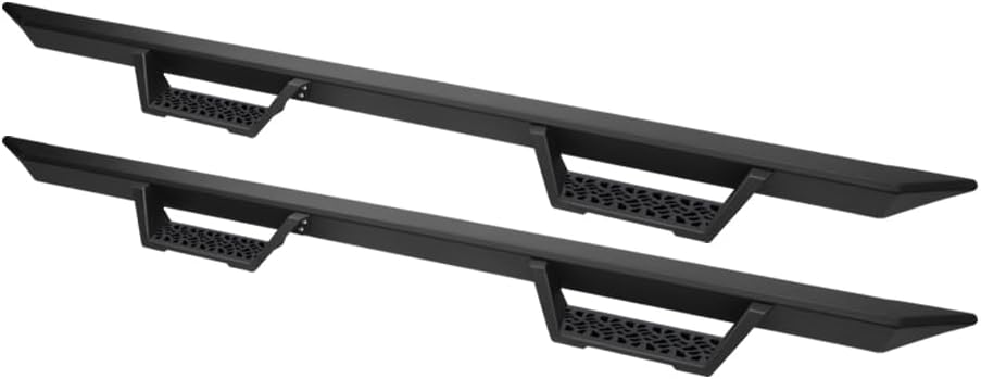 Matte Black Modular Drop Step Side Nerf Bars Rail Running Boards Compatible with 07-18 Chevy Silverado/GMC Sierra Crew Cab