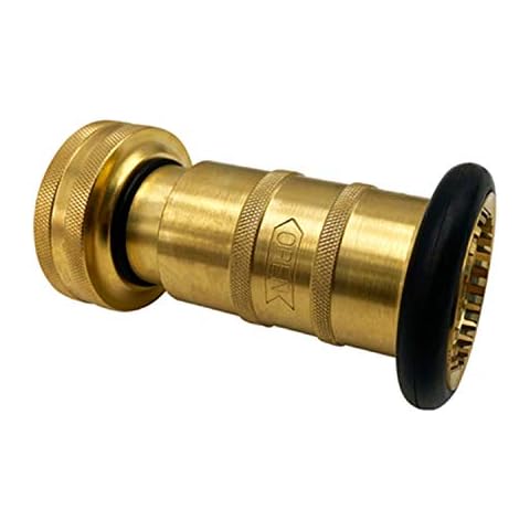 SAFBY Brandschutzschlauchdüse Messing Feuerausrüstung Spray Jet Nebel (1,5 Zoll NH/NST) Cover