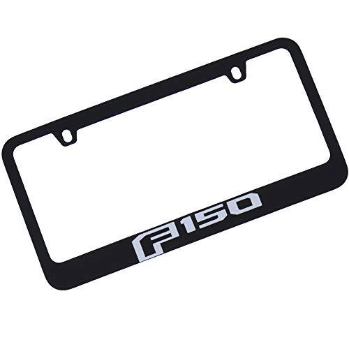Eurosport Daytona- Compatible with -2015, Ford F-150 - Mirror Word Black License Plate Frame-