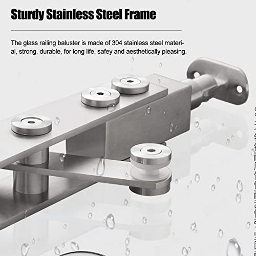 Poteau balustrade verre en acier inoxydable pour design épuré - 5