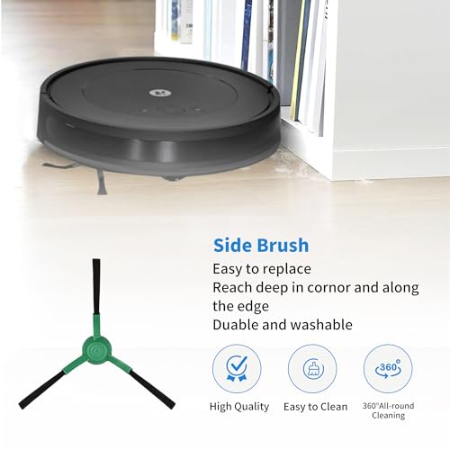 Image of Replacement Parts Compatible with Irobot Roomba Essential Vacuum 100 /1000 Series 104 105 105X Combo 106 108 Accessory Y0110 Y0140 Q011 Q0120 Q0520 Includes 2 Brush Roller & 10 Side Brush & 10 Filters