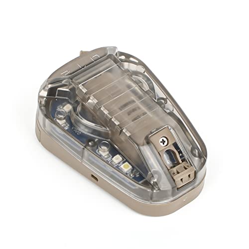 Tactical Helmet Signal Light Optional 4 Modes with Visible LED + IR Constant-on/Strobe, Waterproof Ladybird Survival Identification Lamp for Outdoor Sports