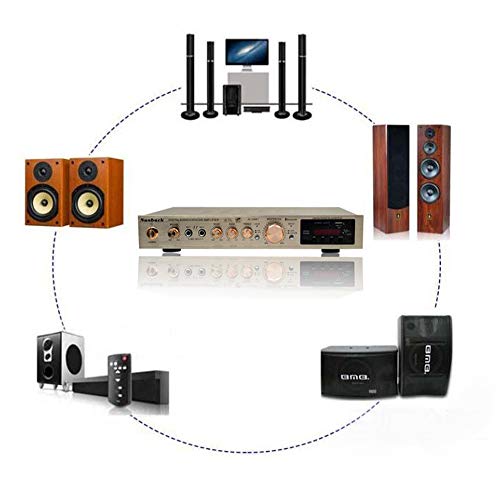 fantaxi Amplificador de potência de áudio portátil BT 5 canais Amp de alto-falante de computador mul