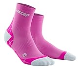 CEP ultralight short sock, electric pink/light grey, women IV