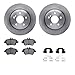 Dynamic Friction Company Rear Brake Rotors with 5000 Advanced Brake Pads includes Hardware 6512-63470