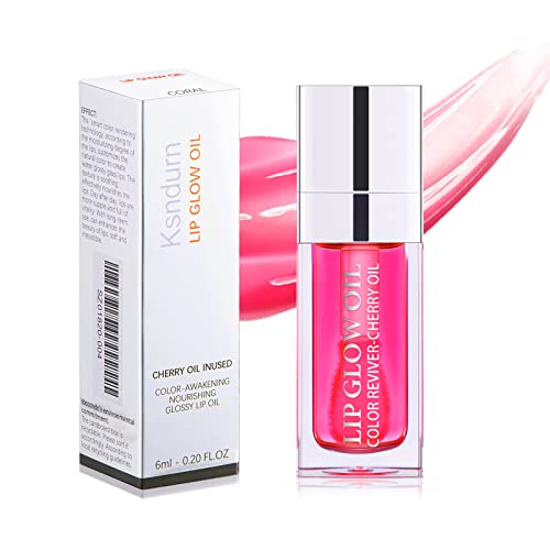 Lip Glow Oil, Ksndurn Lip Gloss Rosa 1 Stück - Hydrating Polished Sexy Lip Tinted Lip Plumper