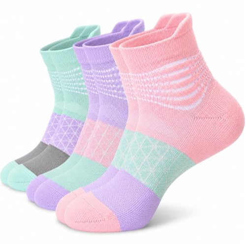 Image of IRAMY Compression Ankle Support Socks Women Wicking Cushioned Athletic Plantar Fasciitis Relief 3 /4 /6 Pairs