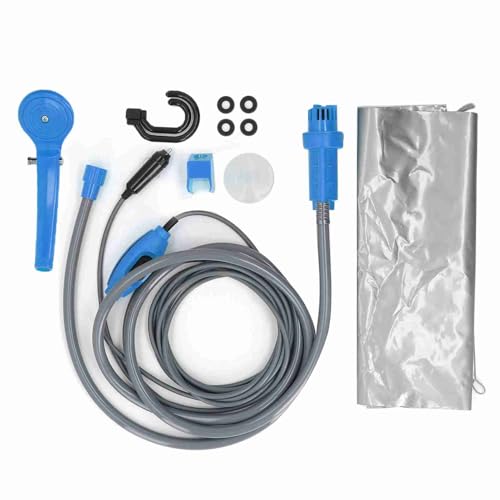 Kit de ducha portátil para auto, ducha eléctrica portátil de 36W, flujo ajustable para camping al aire libre y lavado de autos miniatura 1