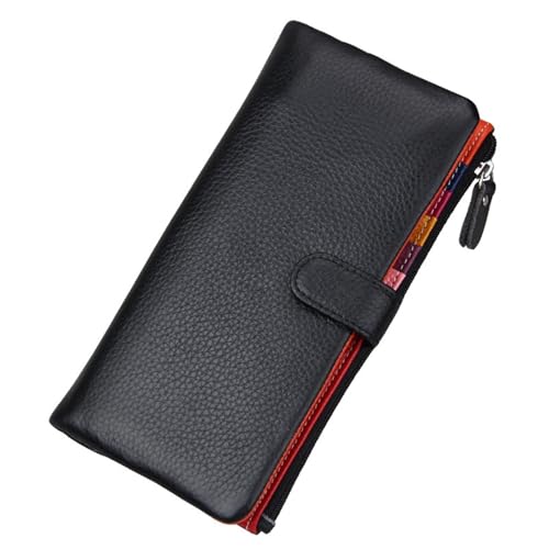 Candy Color Fashion Wallet Multi-Card Holder Simple Wallet Clutch(Black)