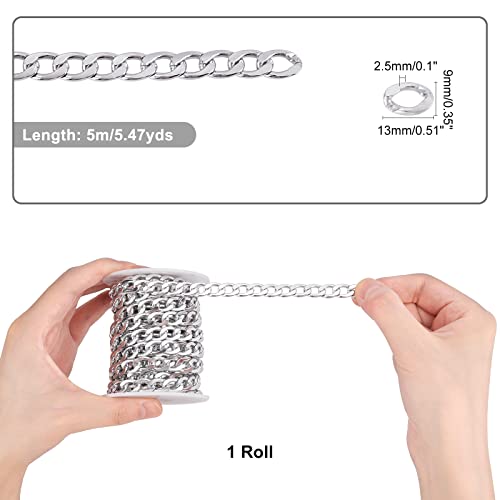 Chaîne en aluminium anti-nœuds de 5m pour fabriquer vos bijoux