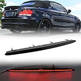 NSLUMO Led Third Brake Light Replacement for 2008-2013 B-MW E82 E88 128i 135i Red LED 3rd Brake Center High Mount Stop Lamp Euro Smoked Lens CHMSL 923-231