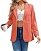 Cnkwei Womens Casual Blazers Open Front Long Sleeve Lapel Collared Work Office Jackets