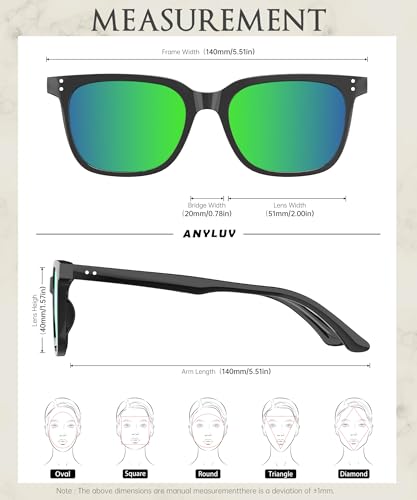 Image of ANYLUV Womens Sunglasses Polarized Sunglasses for Women, Trendy Woman Polarized Ultraviolet Protection Travel