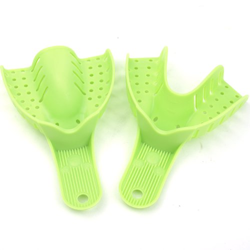 AZDENT Dental Supply Impression Trays Autoclavable Central 10pcs/Box(Light Green)