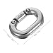 PRETYZOOM 3Pcs Chain Connecting Links: 8mm Industrial Strength Stainless Steel Clamps - Weatherproof Clip for Anchor Chains Rigging & Towing Applications