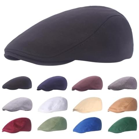 Winter Hat Clearance 1 Pieces Newsboy Men's Hat Cotton Soft Stretch Fit Men Cap Cabbie Driving Hat Cover