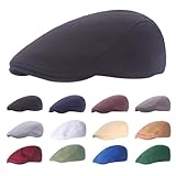 Winter Hat Clearance 1 Pieces Newsboy Men's Hat Cotton Soft Stretch Fit Men Cap Cabbie Driving Hat for Men Bath Tub Visor GN2