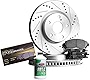 Hart Brakes Front Brakes and Rotors Kit |Front Brake Pads| Brake Rotors and Pads| Semi Metallic Brake Pads and Rotors - PHC1.76048.03