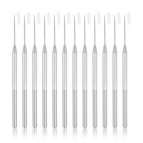 12 PCS Pottery Needle Tool, Clay Needle Tools, Stainless Steel Ceramic Detail Tools, Sculpting Tools Supplies for Ceramics, Sculpting, DIY Craft and Detailed Carving