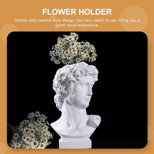 Vase en résine blanc 25cm pour fleurs et maquillage - 7
