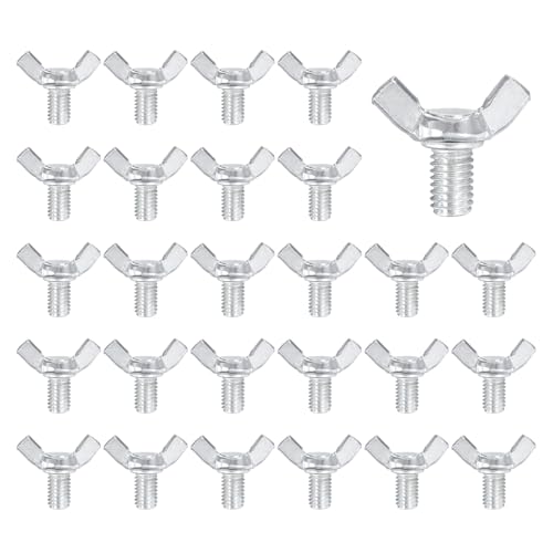 Boulons papillon M8 en acier carbone trempé et zingué de haute précision pour équipement, 40x