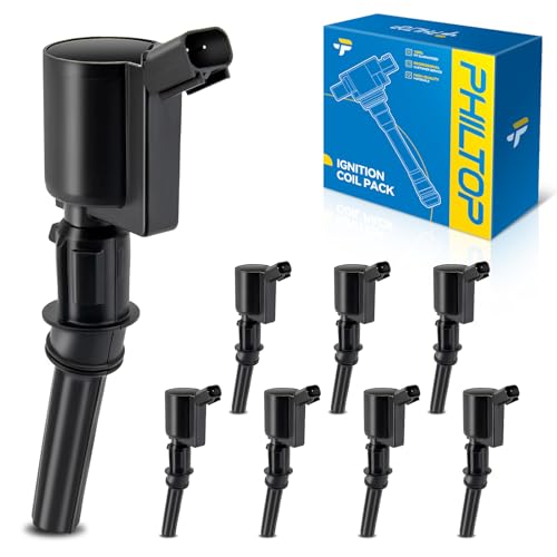 Image of PHILTOP DG508 Ignition Coil Pack, Compatible with F150 Grand Marquis Town Car E-250 E-150 F250 F350 Super Duty Crown Victoria Mustang Expedition Explorer Excursion Navigator Mountaineer