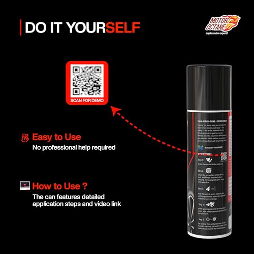 Image of Foaming Tyre Shiner | 450ml (475g) | Cleans Dirt Instantly & Restores Showroom-Like Wet Black Finish | Prevents Fading & Cracking | Easy Spray Application.