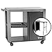 BBQ-Toro Grillwagen 95 x 50 x 80 cm | Silber | Grilltisch mit großer Arbeitsfläche | Grill Beistelltisch, Outdoor Grill Trolley | Grilltisch, Servierwagen, Garten Trolley