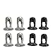 10pcs M5 M6 Petal Rivets Lock Nut Set Steel Riveter Hollow Iron Clip Fixed Plate Nuts Rivet Metal Clamp for Car License (Color : Black, Size : M5 nut)