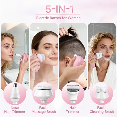Electric Razors for Women Legs 5 in 1 Shaver for and Body Waterproof Wet Dry 7 Blade s - image 5