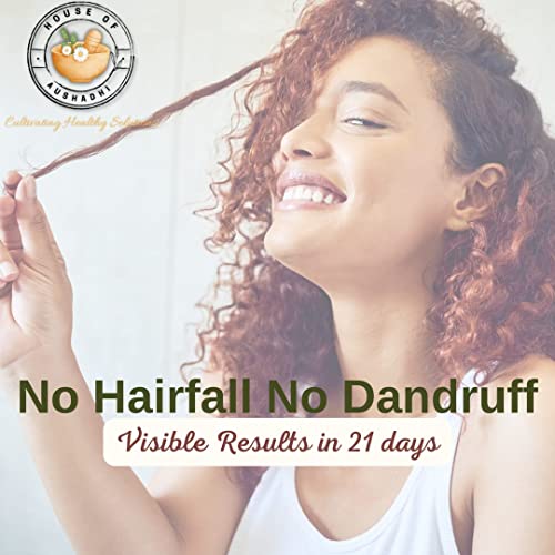 Image of anti dandruff shampoo - for women and men, sulphate and paraben free herbal shampoo for dry and frizzy hair, anti hairfall mild clarifying cleanser, natural hair care products