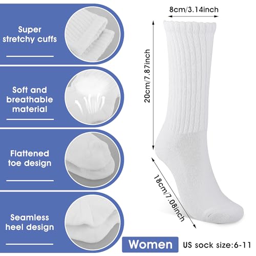 Slouch Socks for Women Scrunch Socks Long Boot Stacked Sock Soft Knit Stack Socks for Fall Winter Warm Size 6-112