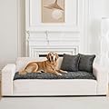 LiveGo Thick Sofa Covers Washable, Pet Couch Cover for Sofa, Washable Dog Couch Protector for Large Dogs, Soft & Fuzzy Non-Slip Sofa Cover for 2, 3, 4 Seater, Furniture Protector for Living Room