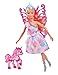 Simba 105733587 - Steffi Love Unicorn Fairy, Ankleidepuppe als Fee mit abnehmbaren Flügeln, mit Einhorn, 29cm Puppe trägt ein bezauberndes pastell Glitzerkleid, ab 3 Jahren