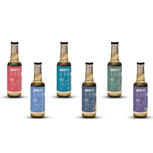 Image of SBOOCH - Koshimbir, Naga Pepper, Tulsi & Lemon, Rasam, Rice & Pandan, Gor Keri -Sparkling Kombucha 275ml Pack of 6 Flavours | Naturally Fermented Tea Drink | Low Sugar, Vegan, Non-Alcoholic | Clean, Gut-Friendly, Antioxidant-Rich Premium Beverage