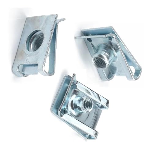 10pcs U Type Clips With Thread M6 M5 M4 M8 8mm 5mm 6mm 4mm Reed Nuts Fit For Car Motorcycle Scooter ATV Moped(M4)