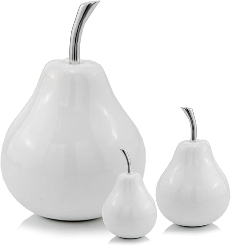 Miniatura 6 de Modern Day Accents 3963 Peral Verde - Pera verde pequeña, decoración de frutas, regalos, mesa, centro de mesa verde para decoración del hogar,