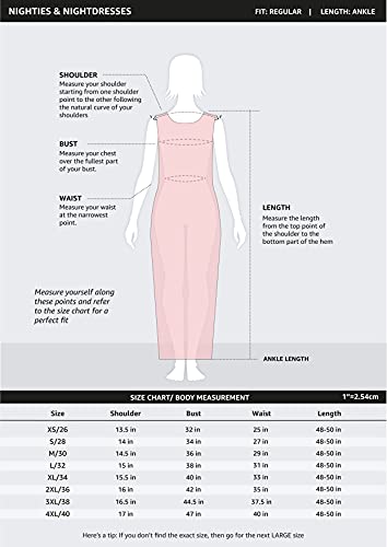 Image of Amazon Brand - Symbol Women's Cotton Ankle-Length Casual Regular Nightgown