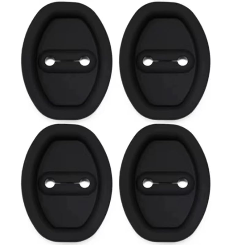 Cache Serrure Voiture Citroën C4 E-C4 2022-2023 - Acier Inoxydable Anti-pluie Anti-rayures - Rouge - Lot De 4