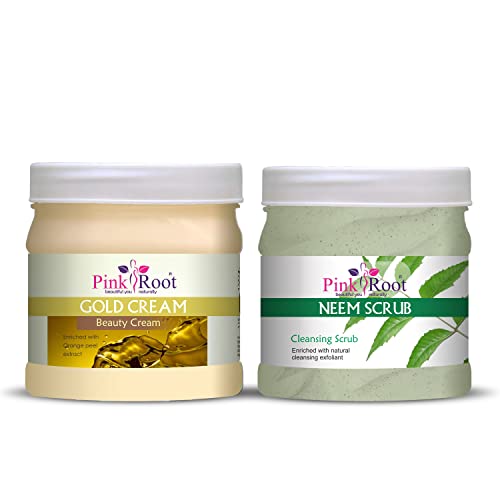 Image of Pink Root Gold Cream 500gm with Neem Scrub 500gm