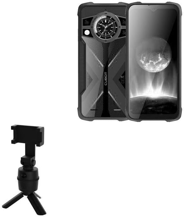 BoxWave Stand and Mount Compatible with Cubot Kingkong 9 - PivotTrack Selfie Stand, Facial Tracking Pivot Stand Mount - Jet Black