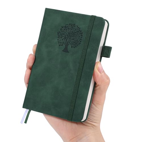 Thboxes A6 Notebook Pocket Notebook 200 Pages 100 GSM Lined Paper Green
