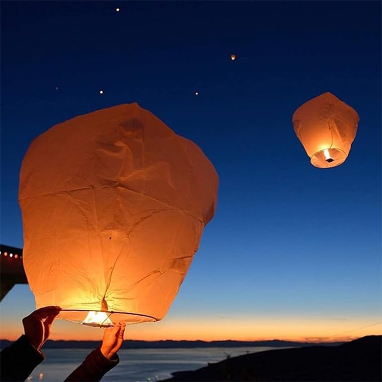 10Pcs White Paper Lanterns for Home Decor, Restaurant, Church, Wedding, Birthday Party Decorations, Hanging Instructions, Easy to Use.