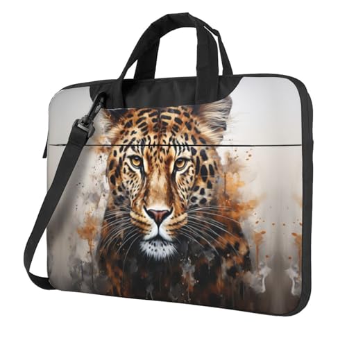 Sac à bandoulière pour ordinateur portable léopard pochette femme tendance