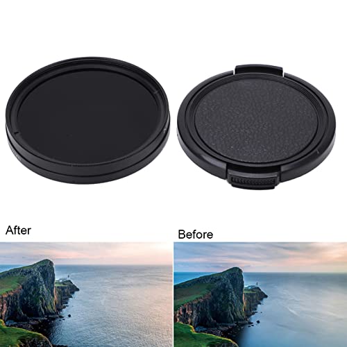 52mm Neutral Density ND16 Lens Filter Waterproof Camera Lens Filter Anti Scratch with Silicone Protective Ring Filter Cover - Image 2